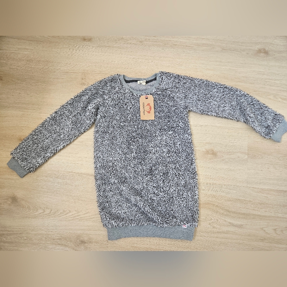 *NWT* Appaman Gray Fuzzy Sweater Dress In Size 12